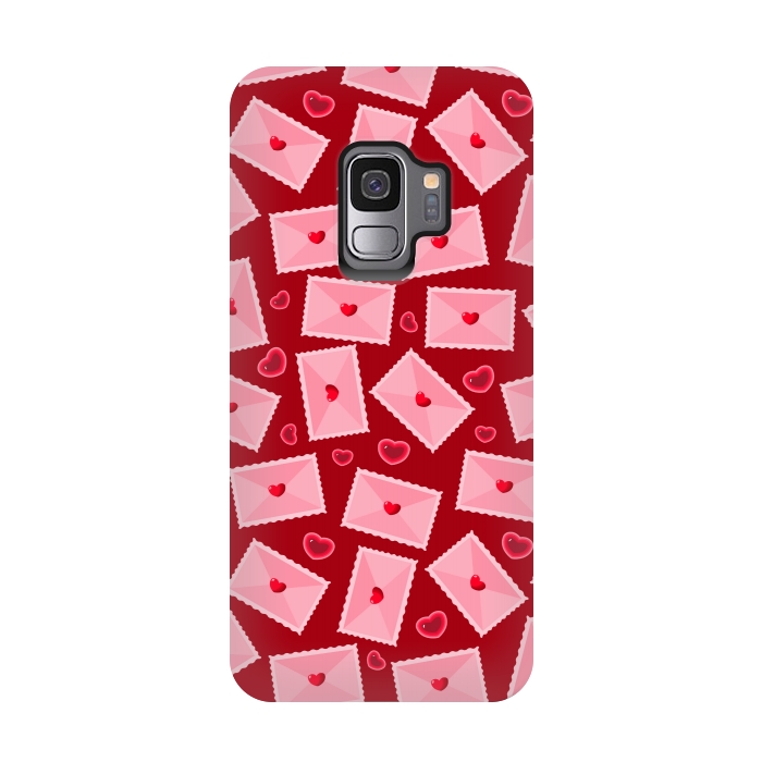 Galaxy S9 StrongFit PINK LOVE LETTERS  by MALLIKA