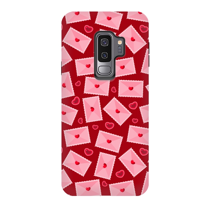 Galaxy S9 plus StrongFit PINK LOVE LETTERS  by MALLIKA