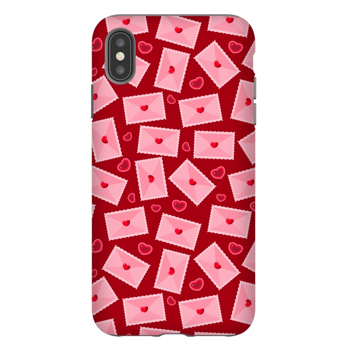 iPhone Xs Max StrongFit PINK LOVE LETTERS  by MALLIKA