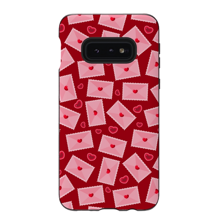 Galaxy S10e StrongFit PINK LOVE LETTERS  by MALLIKA