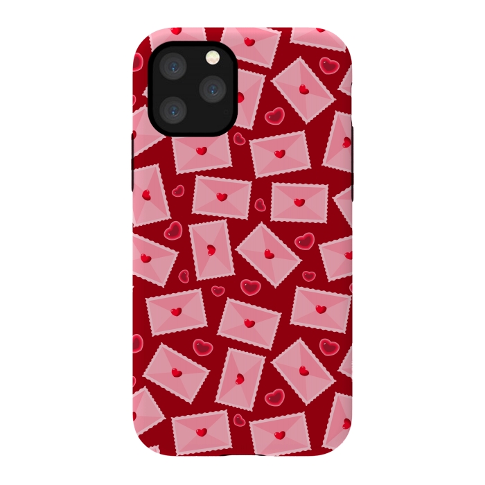 iPhone 11 Pro StrongFit PINK LOVE LETTERS  by MALLIKA