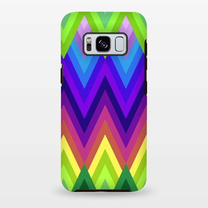Galaxy S8 plus StrongFit Zig Zag Chevron Pattern G553 by Medusa GraphicArt