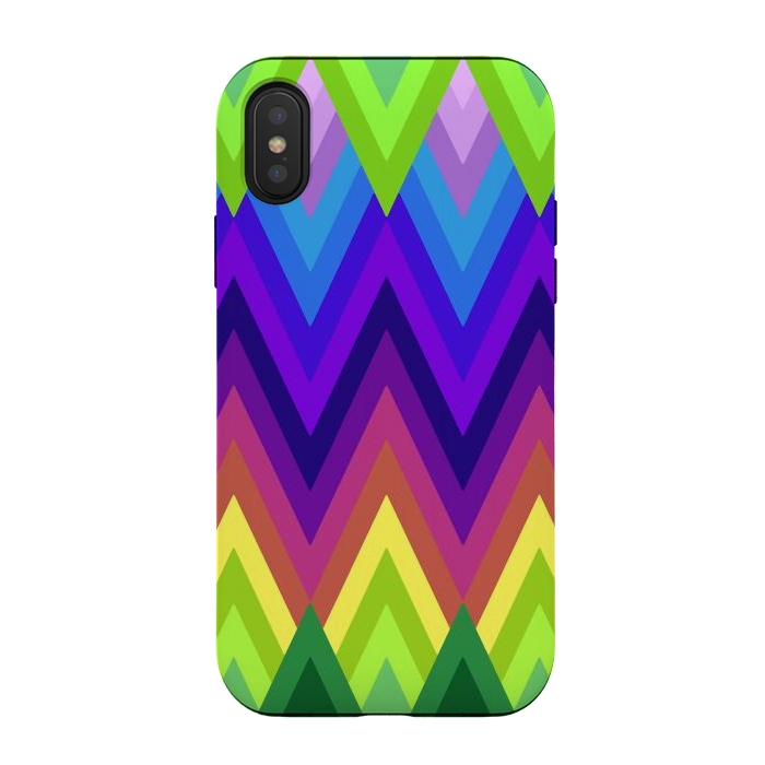 iPhone Xs / X StrongFit Zig Zag Chevron Pattern G553 by Medusa GraphicArt