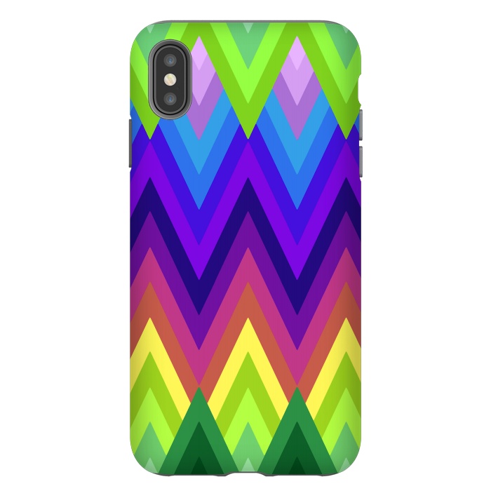 iPhone Xs Max StrongFit Zig Zag Chevron Pattern G553 by Medusa GraphicArt