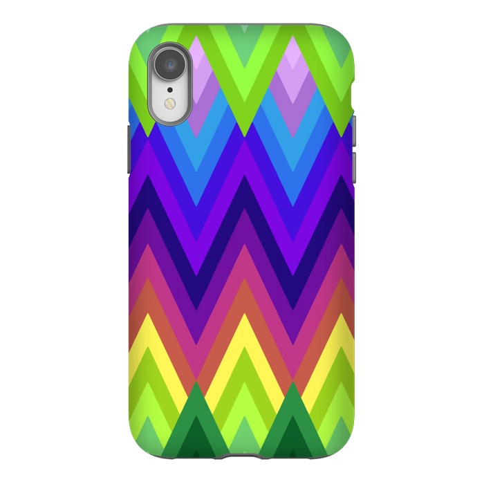 iPhone Xr StrongFit Zig Zag Chevron Pattern G553 by Medusa GraphicArt