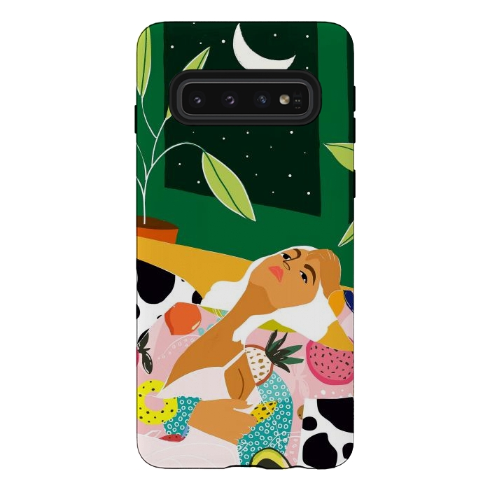 Galaxy S10 StrongFit Moon Lover by Uma Prabhakar Gokhale