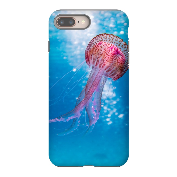 iPhone 7 plus StrongFit Shallow Focus Photo of Pink and Brown Jellyfish by Winston