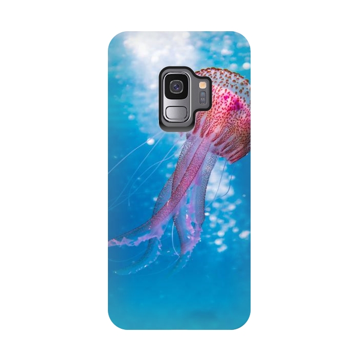 Galaxy S9 StrongFit Shallow Focus Photo of Pink and Brown Jellyfish by Winston