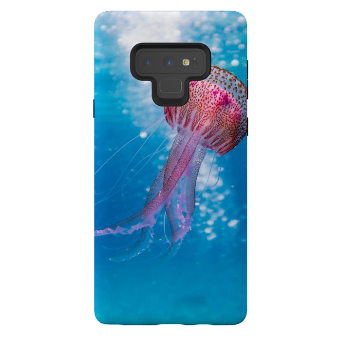 Galaxy Note 9 StrongFit Shallow Focus Photo of Pink and Brown Jellyfish by Winston