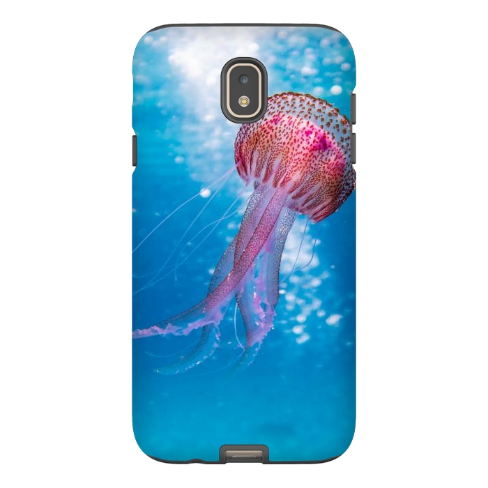 Galaxy J7 StrongFit Shallow Focus Photo of Pink and Brown Jellyfish by Winston