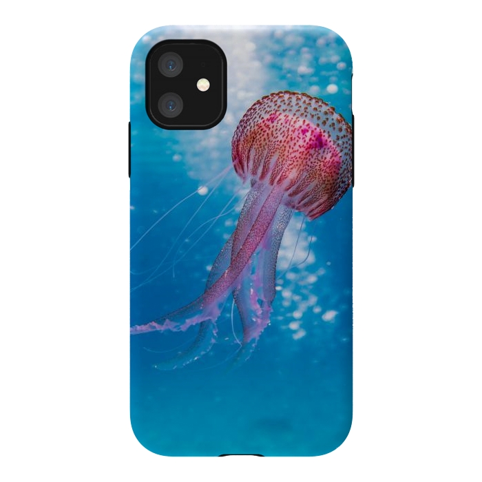 iPhone 11 StrongFit Shallow Focus Photo of Pink and Brown Jellyfish by Winston