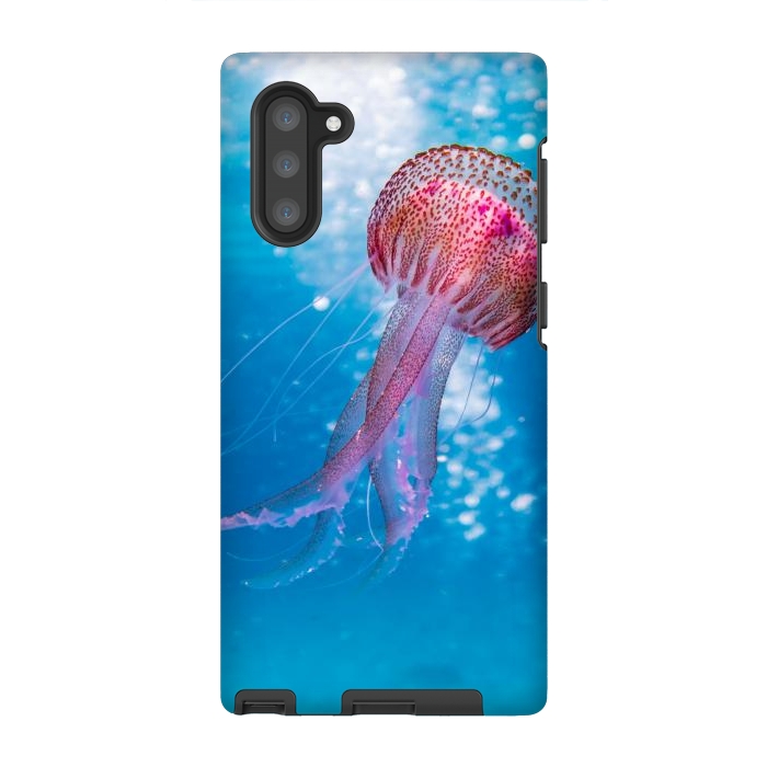 Galaxy Note 10 StrongFit Shallow Focus Photo of Pink and Brown Jellyfish by Winston
