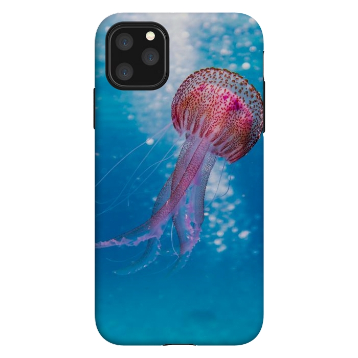 iPhone 11 Pro Max StrongFit Shallow Focus Photo of Pink and Brown Jellyfish by Winston