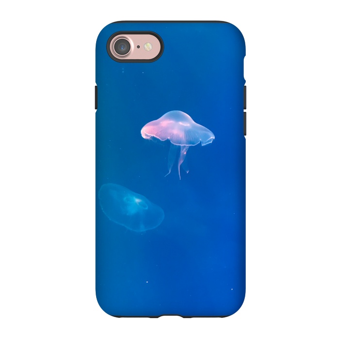 iPhone 7 StrongFit White Jellyfish in Blue Water by Winston