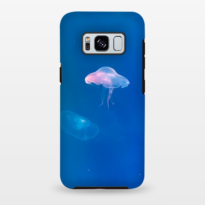 Galaxy S8 plus StrongFit White Jellyfish in Blue Water by Winston