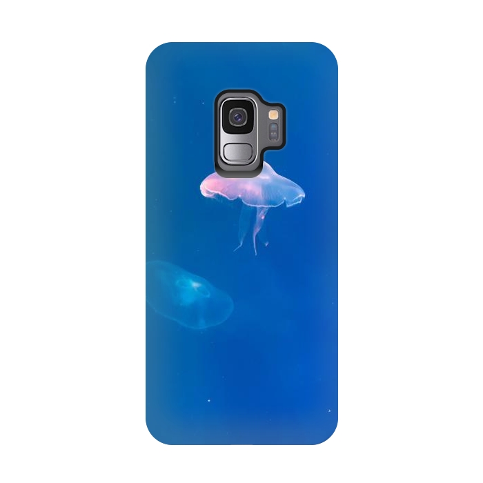 Galaxy S9 StrongFit White Jellyfish in Blue Water by Winston