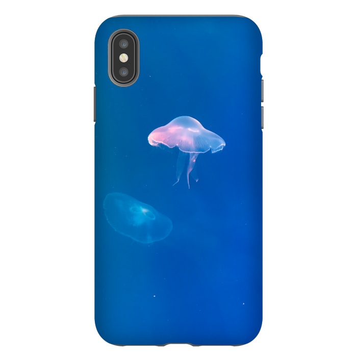 iPhone Xs Max StrongFit White Jellyfish in Blue Water by Winston