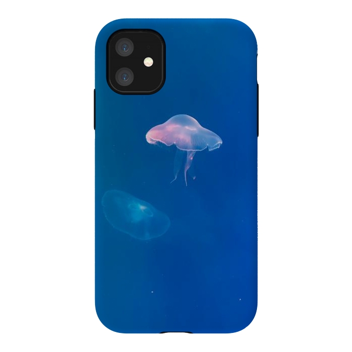 iPhone 11 StrongFit White Jellyfish in Blue Water by Winston
