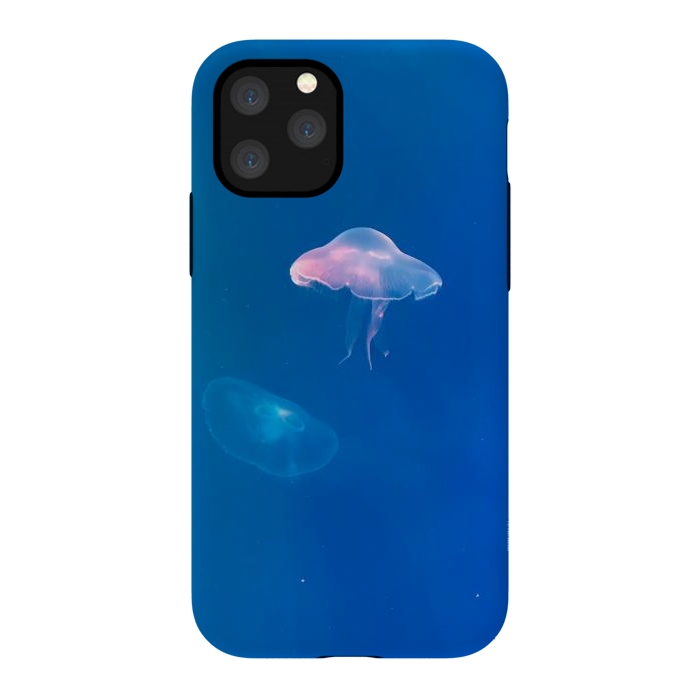 iPhone 11 Pro StrongFit White Jellyfish in Blue Water by Winston