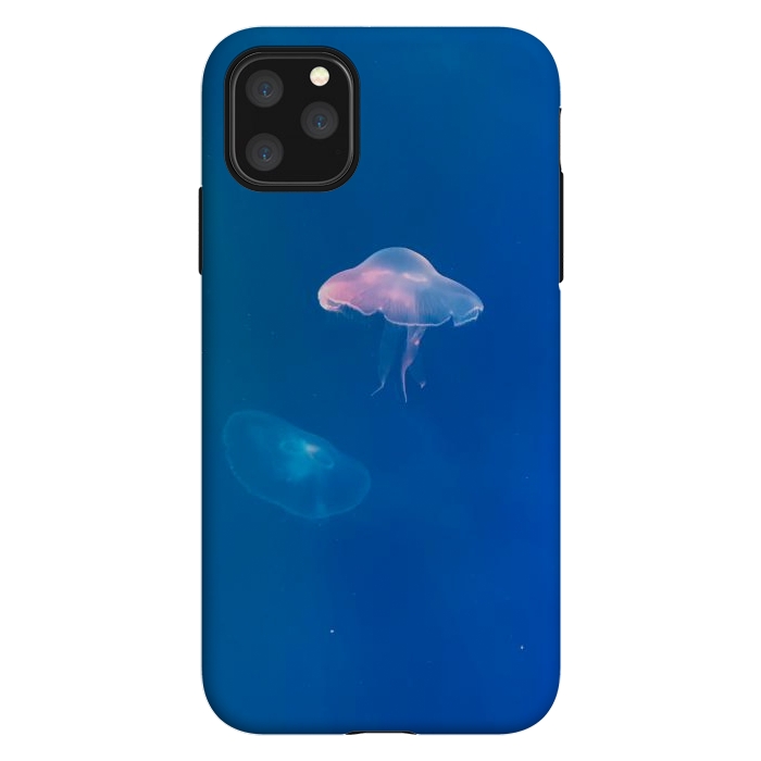 iPhone 11 Pro Max StrongFit White Jellyfish in Blue Water by Winston