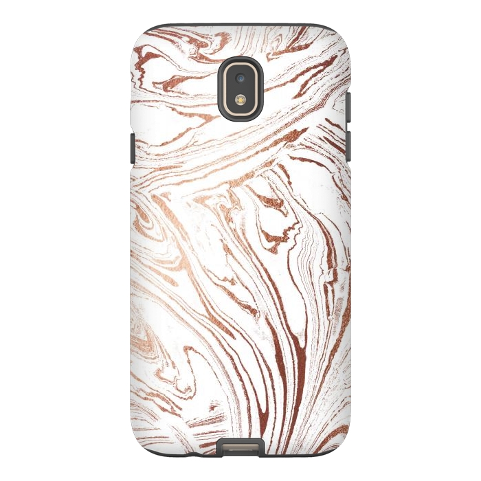 Galaxy J7 StrongFit White marble with rose gold details by Oana 