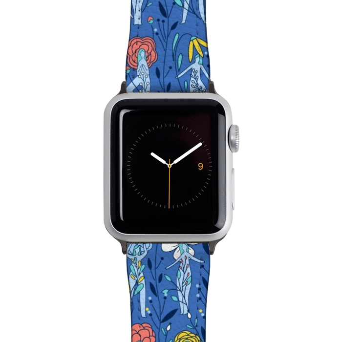 Watch 42mm / 44mm Strap PU leather Springtime floral women design by Anna Alekseeva