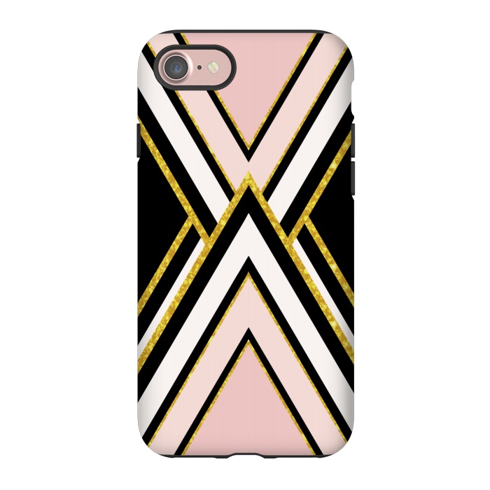 iPhone 7 StrongFit Pink gold geometric by Jms