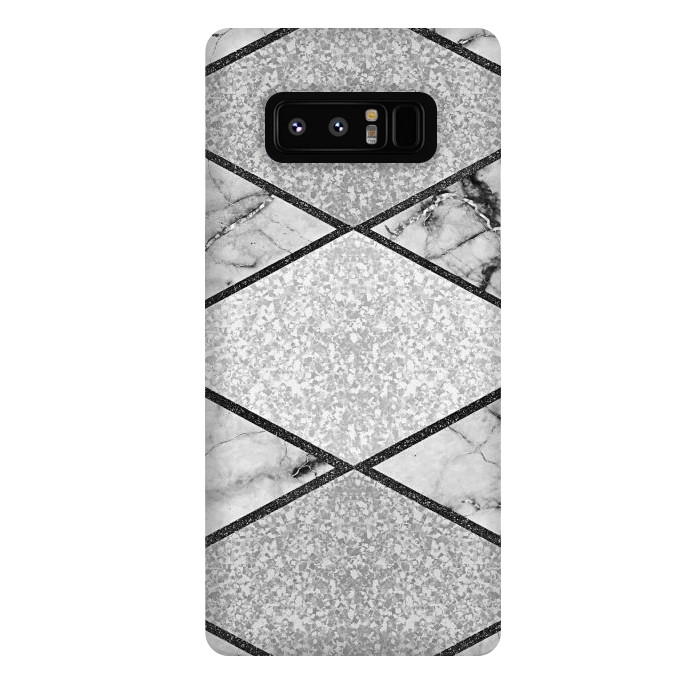 Galaxy Note 8 StrongFit Silver glitters marble by Jms