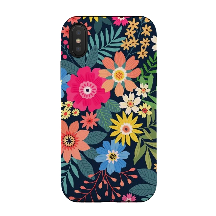 iPhone Xs / X StrongFit Cute and Beautiful Floral Design Pattern 333 by ArtsCase