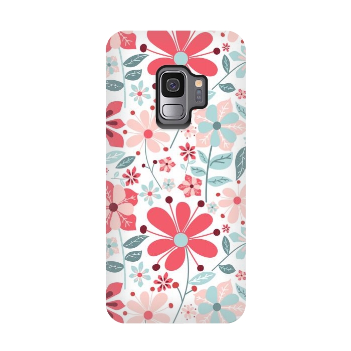 Galaxy S9 StrongFit Floral Design 124 by ArtsCase