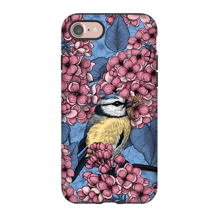 iPhone 7 StrongFit Tit bird in the lilac garden by Katerina Kirilova
