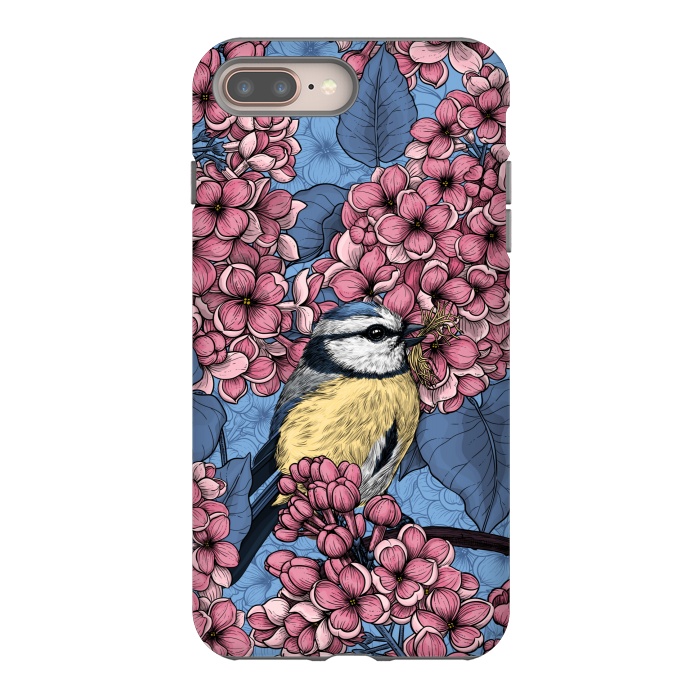 iPhone 7 plus StrongFit Tit bird in the lilac garden by Katerina Kirilova