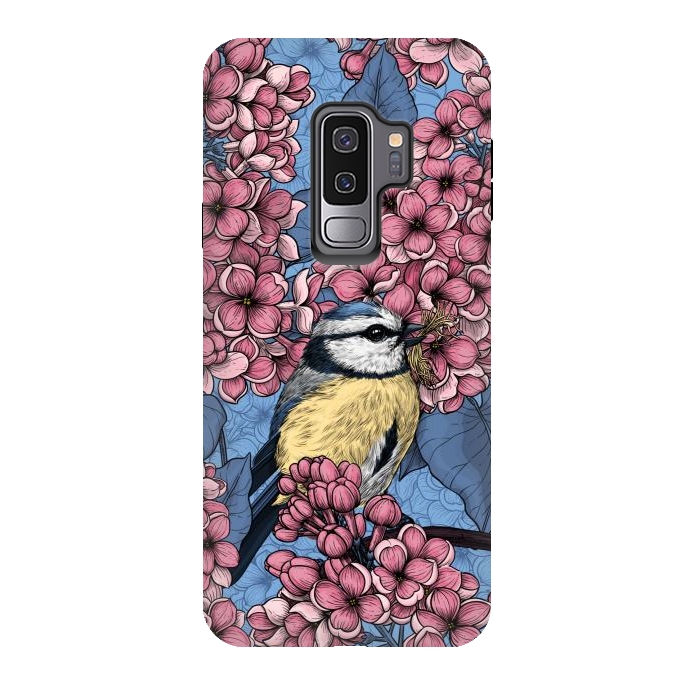 Galaxy S9 plus StrongFit Tit bird in the lilac garden by Katerina Kirilova