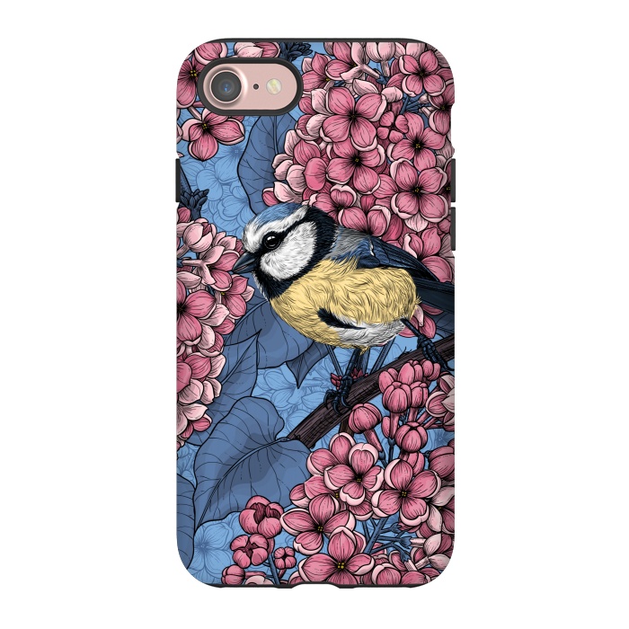 iPhone 7 StrongFit Tit bird in the lilac garden 2 by Katerina Kirilova