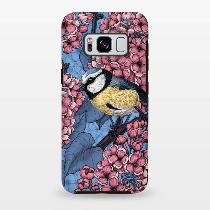 Galaxy S8 plus StrongFit Tit bird in the lilac garden 2 by Katerina Kirilova