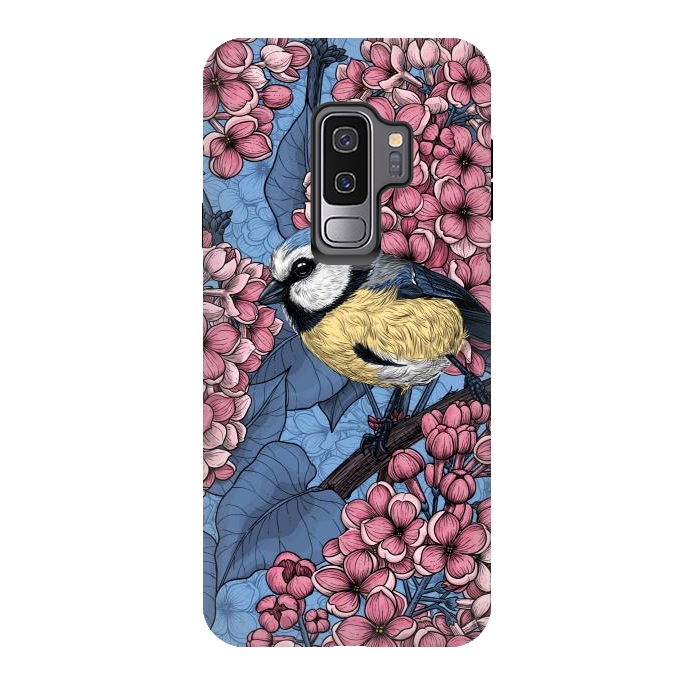 Galaxy S9 plus StrongFit Tit bird in the lilac garden 2 by Katerina Kirilova