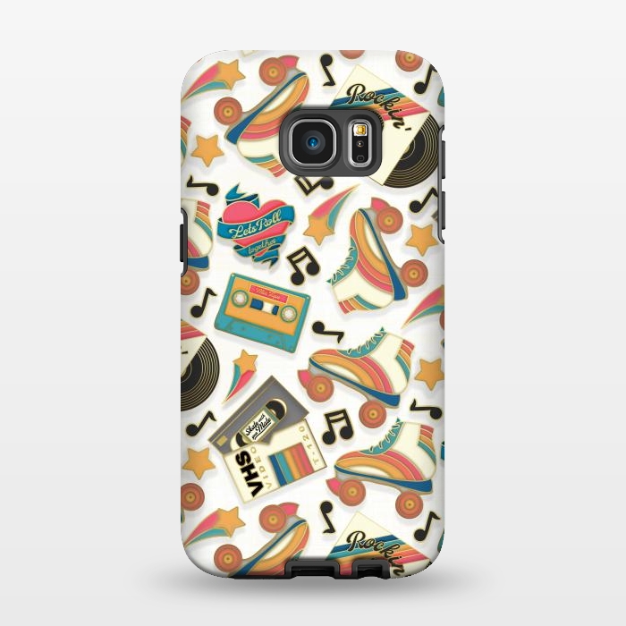 Galaxy S7 EDGE StrongFit Retro Roller Rink by gingerlique