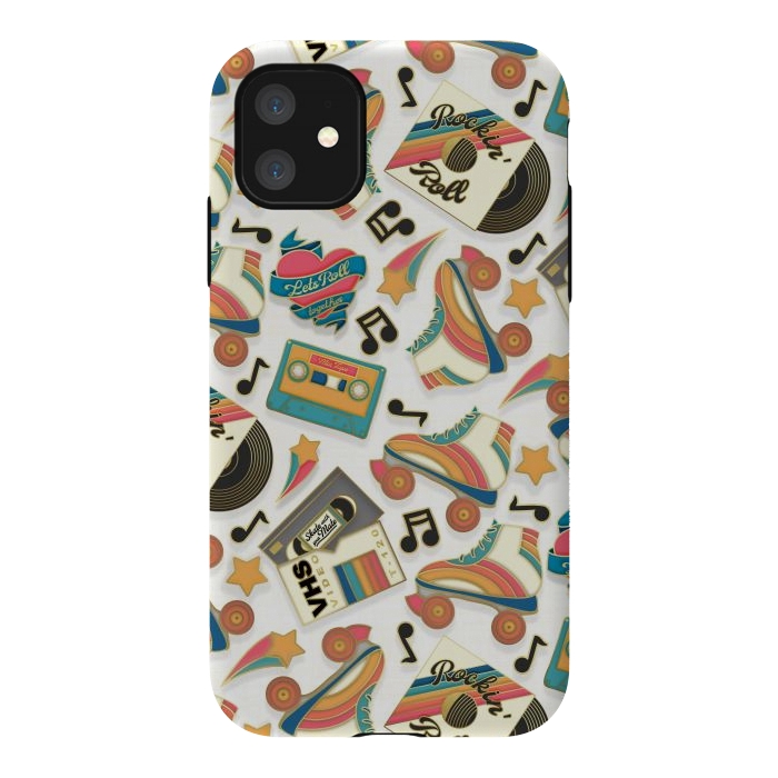 iPhone 11 StrongFit Retro Roller Rink by gingerlique