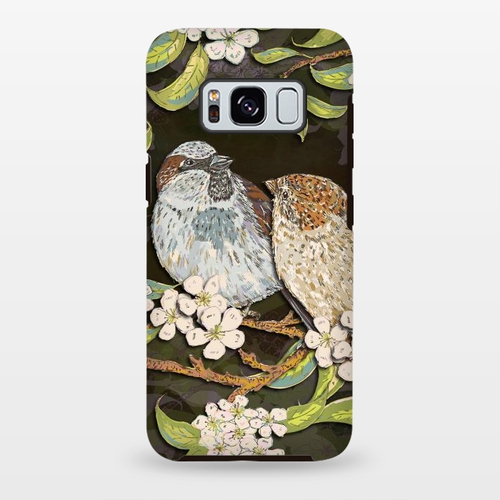 Galaxy S8 plus StrongFit Sweet Sparrows by Lotti Brown