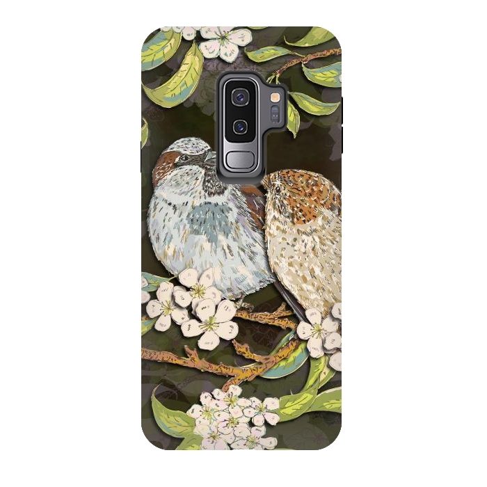 Galaxy S9 plus StrongFit Sweet Sparrows by Lotti Brown