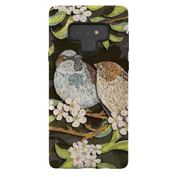 Galaxy Note 9 StrongFit Sweet Sparrows by Lotti Brown
