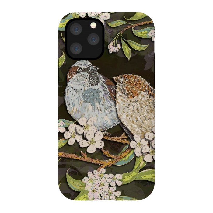 iPhone 11 Pro StrongFit Sweet Sparrows by Lotti Brown