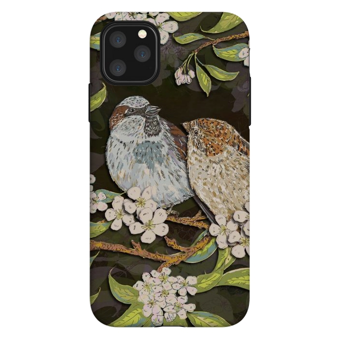 iPhone 11 Pro Max StrongFit Sweet Sparrows by Lotti Brown