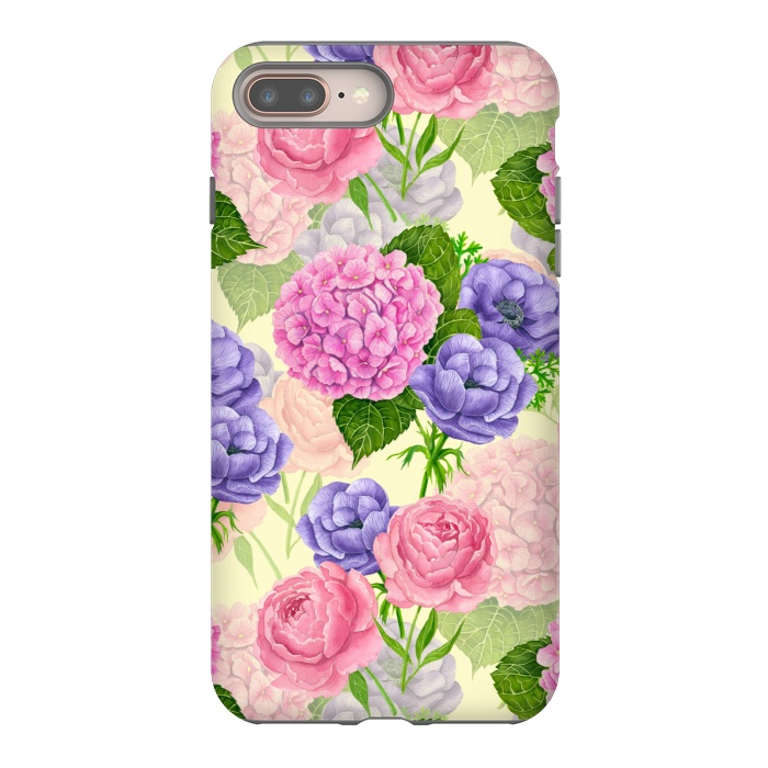 iPhone 7 plus StrongFit Spring garden watercolor by Katerina Kirilova