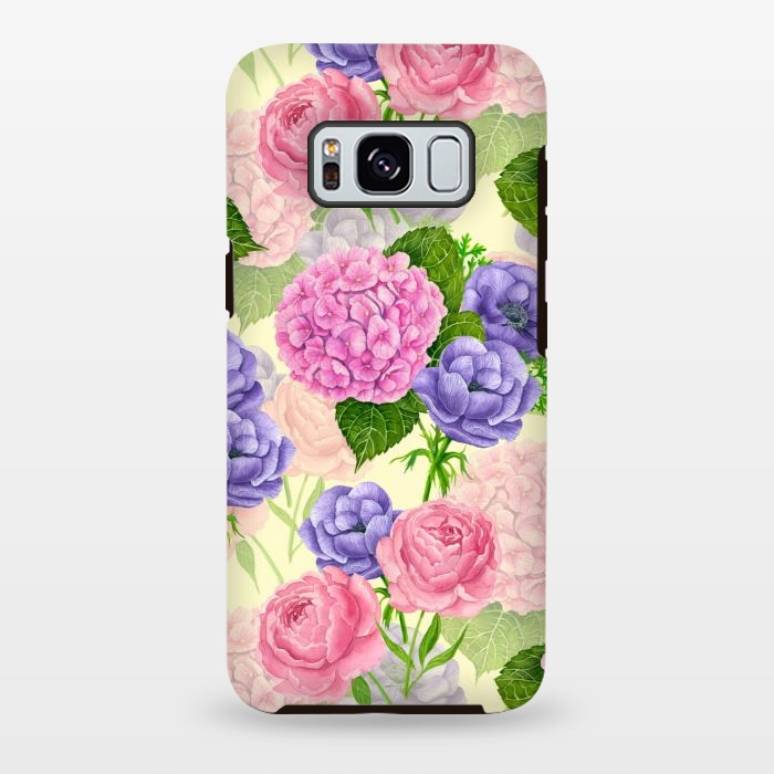 Galaxy S8 plus StrongFit Spring garden watercolor by Katerina Kirilova