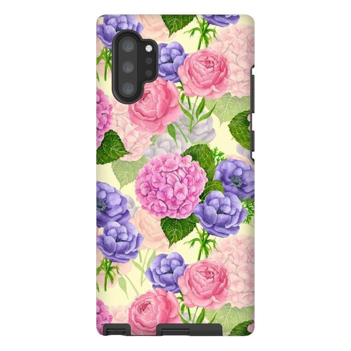 Galaxy Note 10 plus StrongFit Spring garden watercolor by Katerina Kirilova