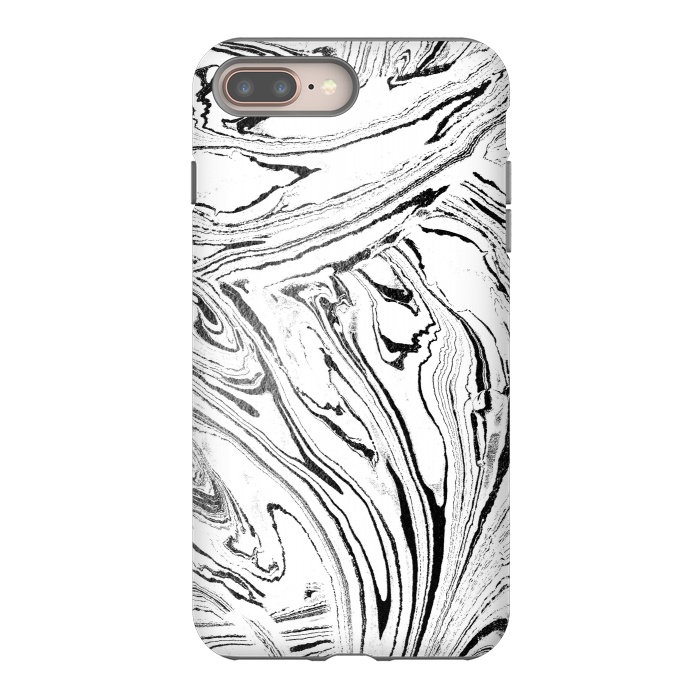 iPhone 7 plus StrongFit White liquid marble paint by Oana 