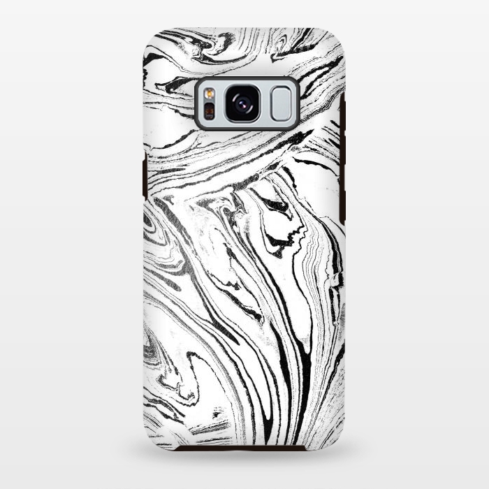 Galaxy S8 plus StrongFit White liquid marble paint by Oana 