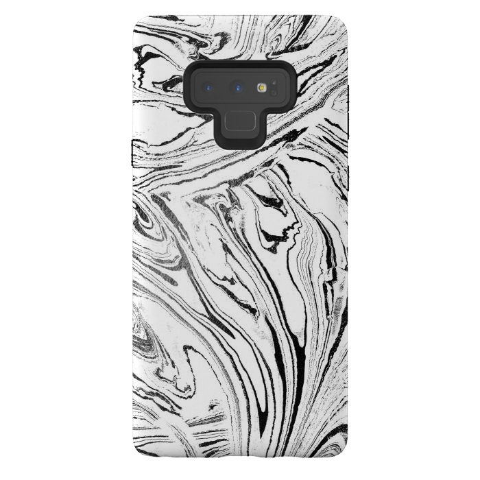 Galaxy Note 9 StrongFit White liquid marble paint by Oana 