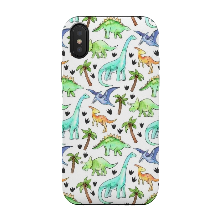iPhone Xs / X StrongFit Dino-Mite by Tangerine-Tane